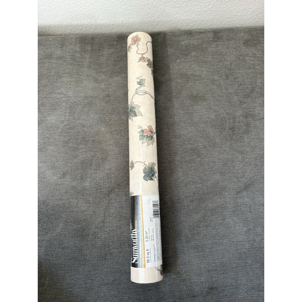 Sunworthy‎ Wallpaper Roll 56 Sq Ft Prepasted Floral Design New 164155